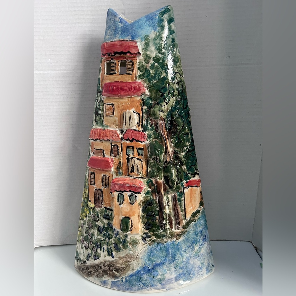 Handmade ROMOD VASE PYRA Ceramic vase 18” tall 11” wide